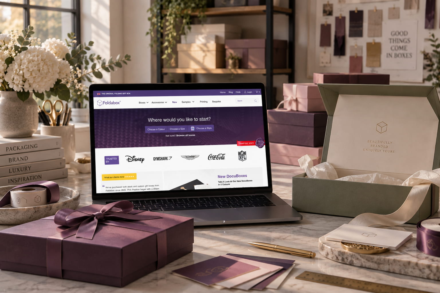 Foldabox UK premium gift box Shopify storefront